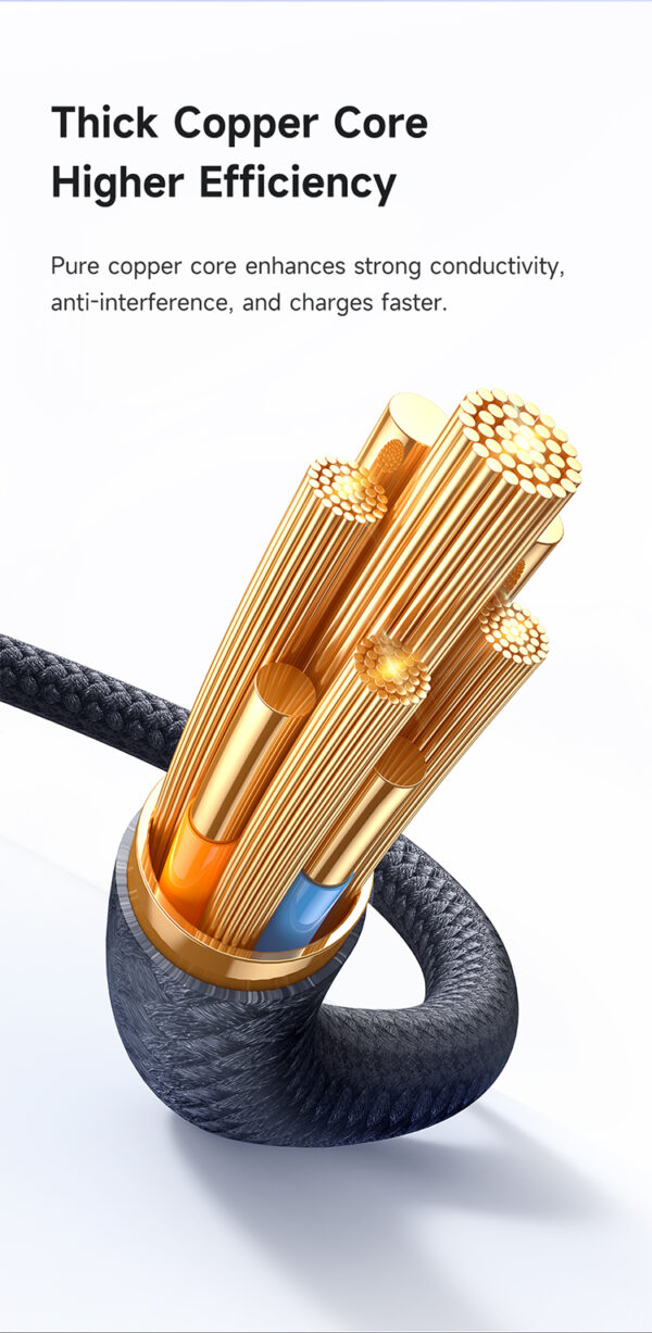 USB-A auf USB-C Ladekabel mit Eisblau-LED-Anzeige, 6A Schnellladung, 1.2 Meter – Mcdodo CA-2350