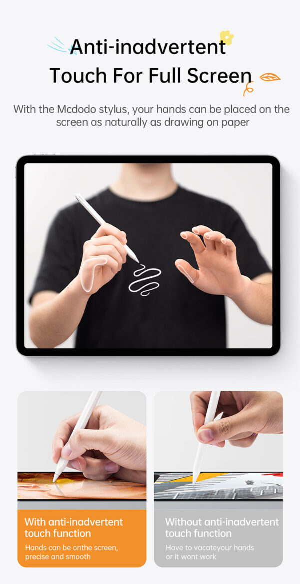 Digitaler Stylus-Stift mit Displayanzeige – für iPad – mit magnetischem Ladekabel – Mcdodo PN-8922