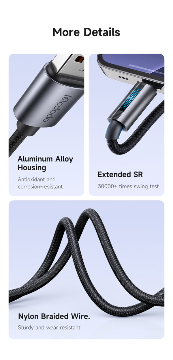 USB-A to USB-C Charging Cable with Breathing Light – Mcdodo CA-5180