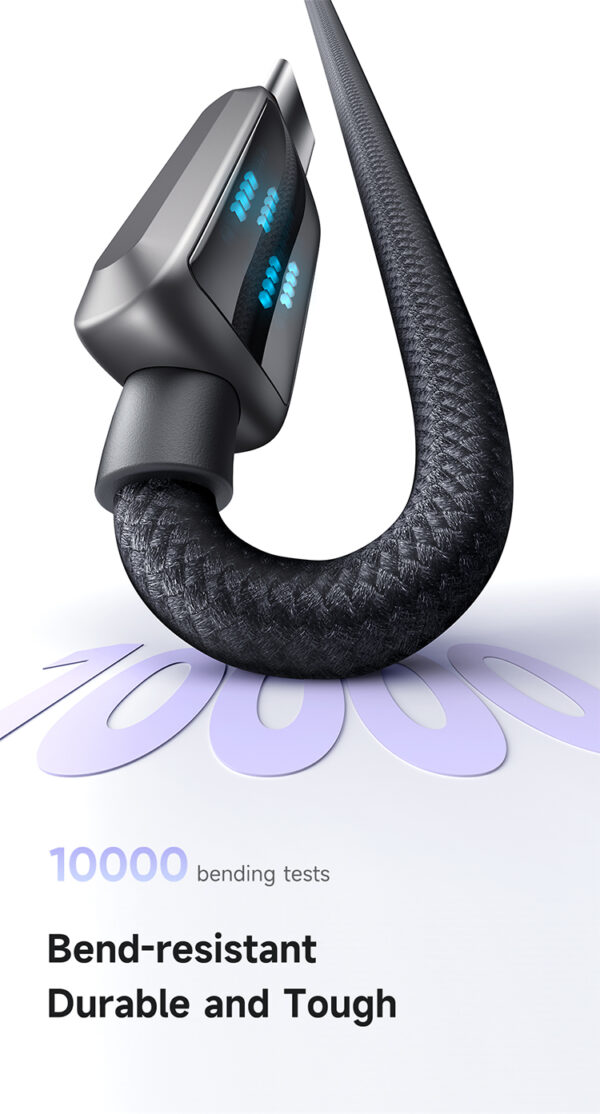 USB-A auf USB-C Ladekabel mit Eisblau-LED-Anzeige, 6A Schnellladung, 1.2 Meter – Mcdodo CA-2350