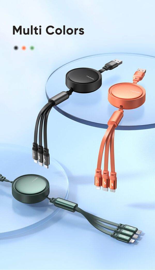 3-in-1 Aufrollbares Ladekabel 1.2m – Mcdodo CA-7256