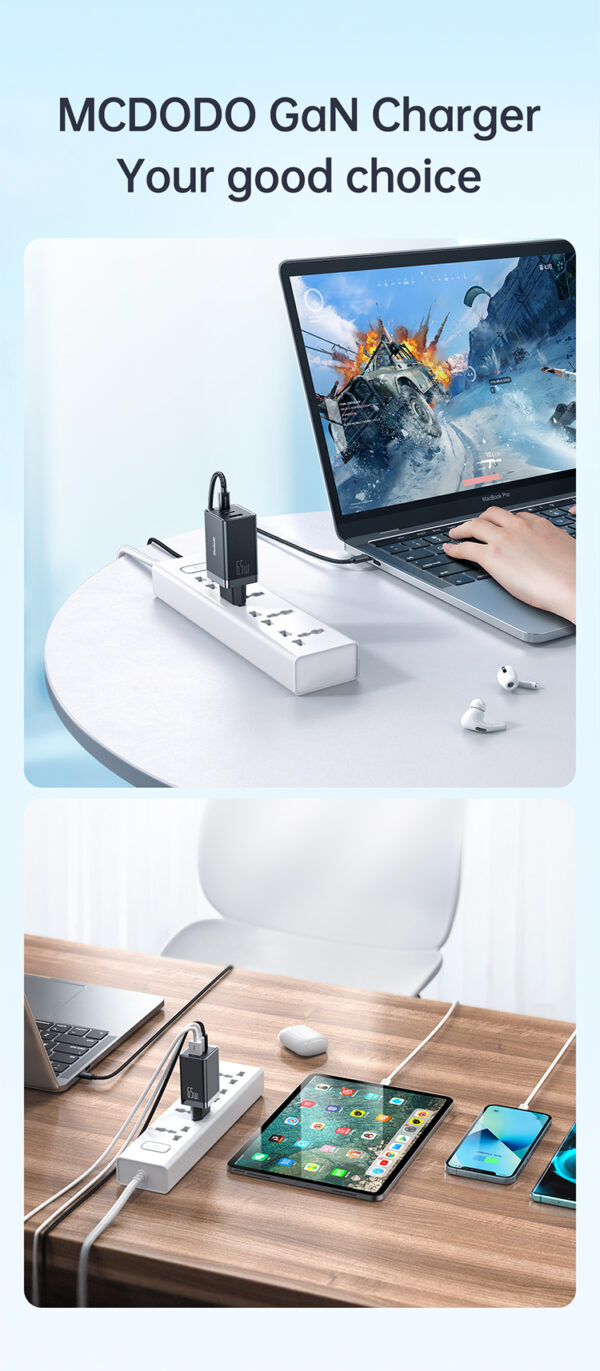 GaN Mini Schnellladegerät 70W, 3-Port , Mcdodo CH-1541