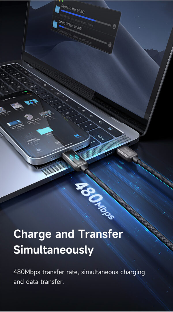 Transparentes USB-C-zu-USB-C-Ladekabel mit 100W Leistung – Mcdodo CA-4250