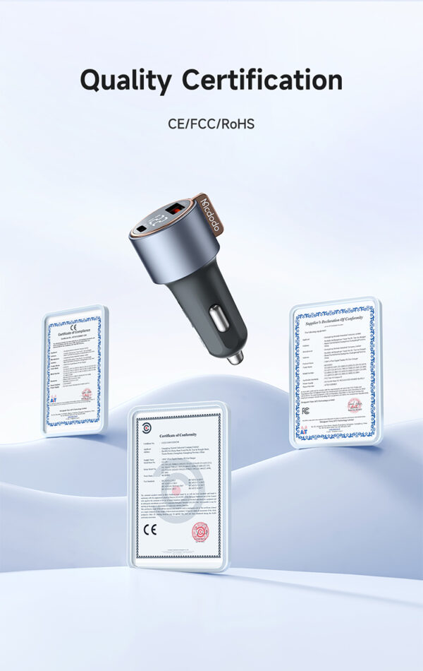 75W Digitaler Auto-Ladegerät mit Display – Mcdodo CC-3690