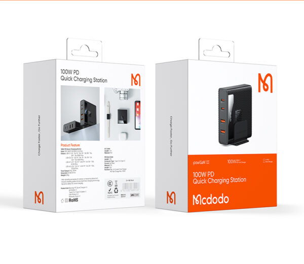 100W GaN Schnellladegerät mit 4 Anschlüssen – Mcdodo CH-1802
