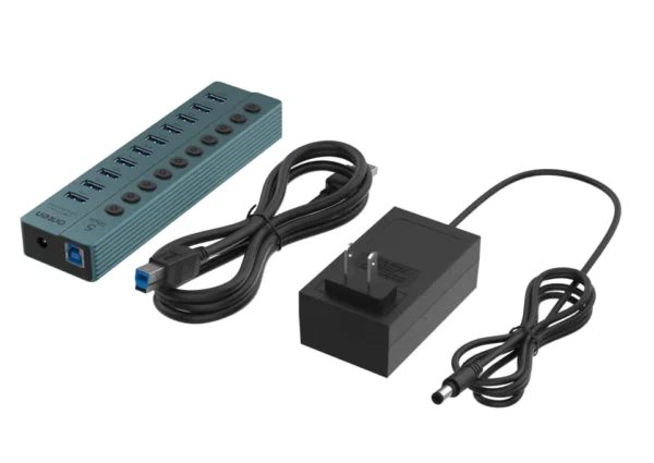 10-Port USB 3.0 Hub mit Einzelschaltern – Onten OTN-5308