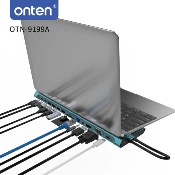 USB-C Dockingstation 14-in-1 Onten OTN-9199A