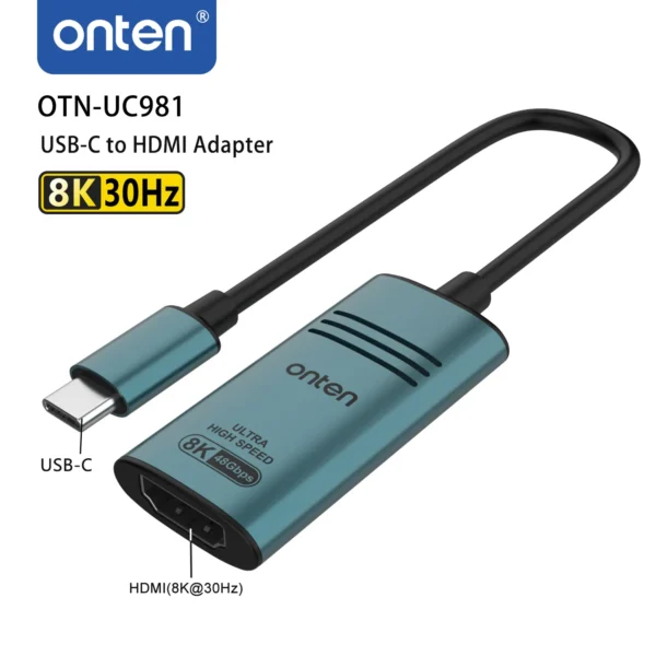 USB-C-zu-HDMI-Adapter 8K bei 60Hz -Onten OTN-UC981