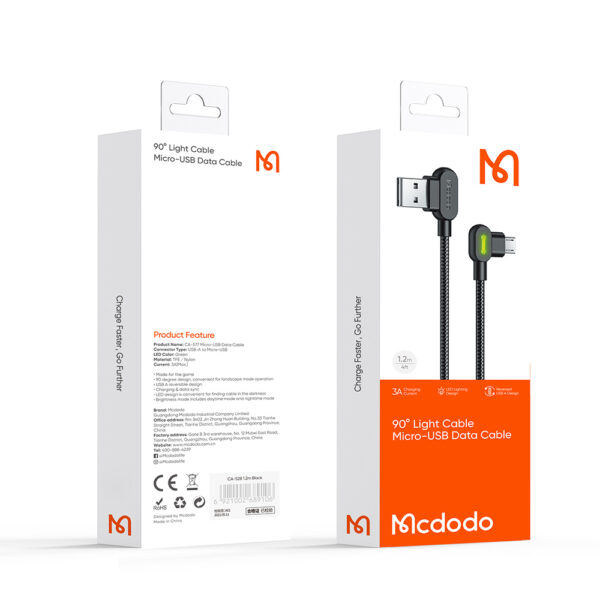 Micro-USB Ladekabel mit 90° Winkel – 1,8 m - Mcdodo CA-5772