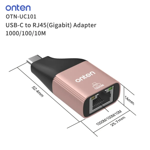 USB-C zu LAN Gigabit Adapter – Onten OTN-UC101