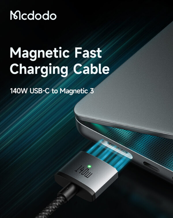 Magnetisches USB-C-zu-Magsafe-3-Ladekabel 140W, 2 Meter - Mcdodo CA-1470