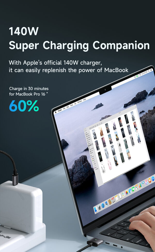 Magnetisches USB-C-zu-Magsafe-3-Ladekabel 140W, 2 Meter - Mcdodo CA-1470