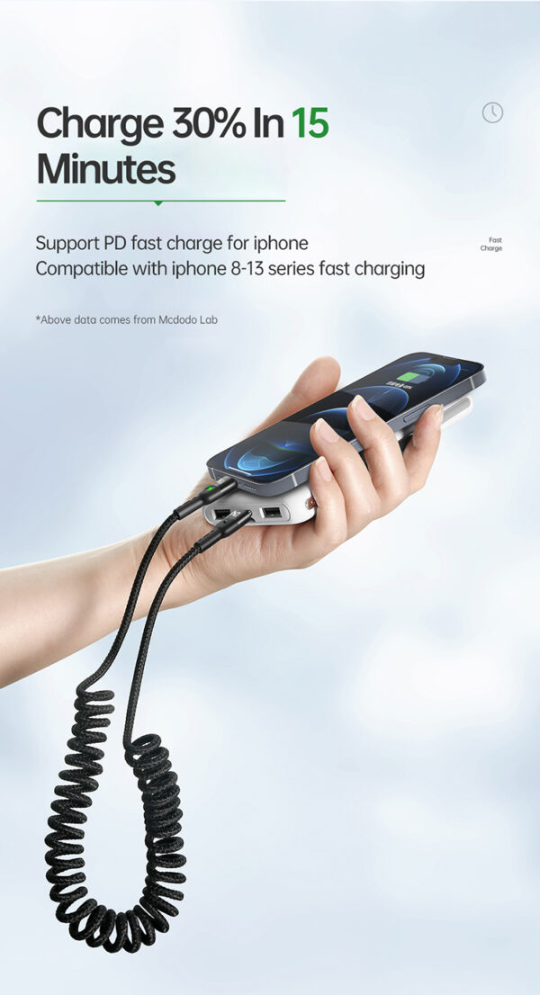 Spiralkabel USB-C auf Lightning 1,8 M - Mcdodo CA-1960