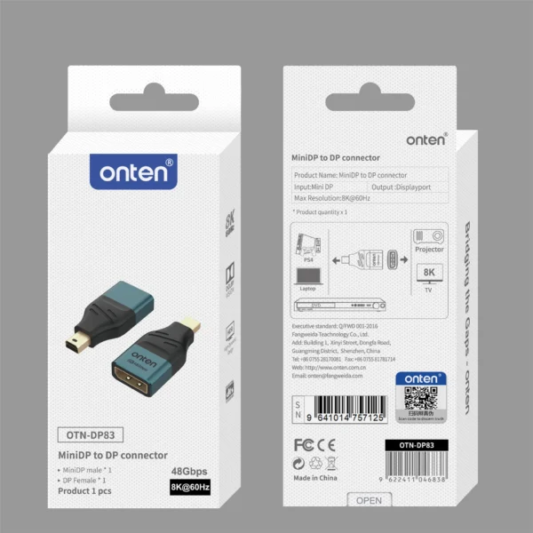 Mini DisplayPort zu DisplayPort Adapter – Onten OTN-DP83