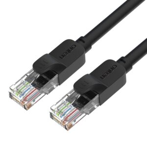 CAT6 Netzwerkkabel mit 1000Mbps Geschwindigkeit – Onten OTN-E601 (Schwarz, verschiedene Längen)