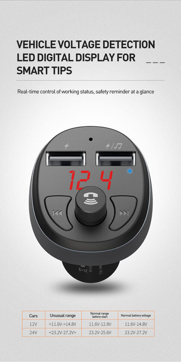 Bluetooth FM Transmitter Auto-Ladegerät – Mcdodo CC-6880