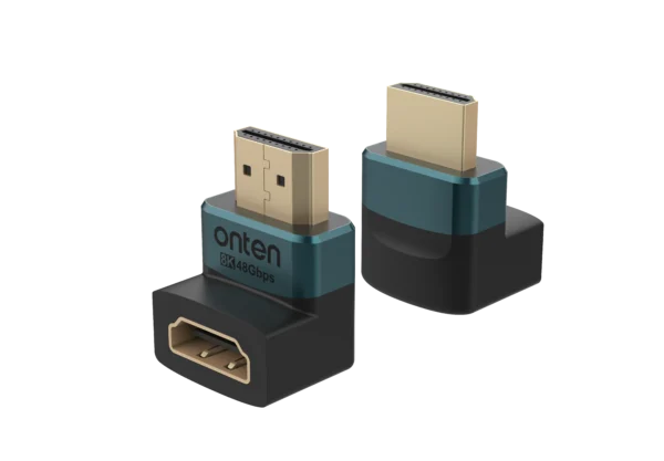HDMI-Winkeladapter (Stecker zu Buchse, 90° nach unten) – Onten OTN-HD803