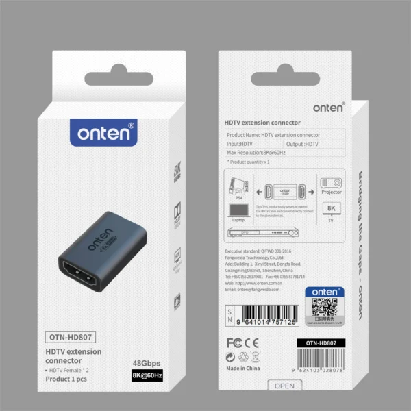 HDMI-Verlängerungsadapter (Buchse zu Buchse) – Onten OTN-HD807