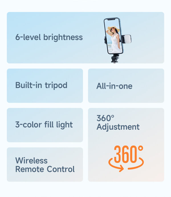 Bluetooth Selfie Stick mit Fülllicht – Mcdodo SS-1781
