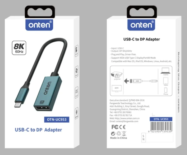 USB-C auf DisplayPort Adapter – Onten OTN-UC953