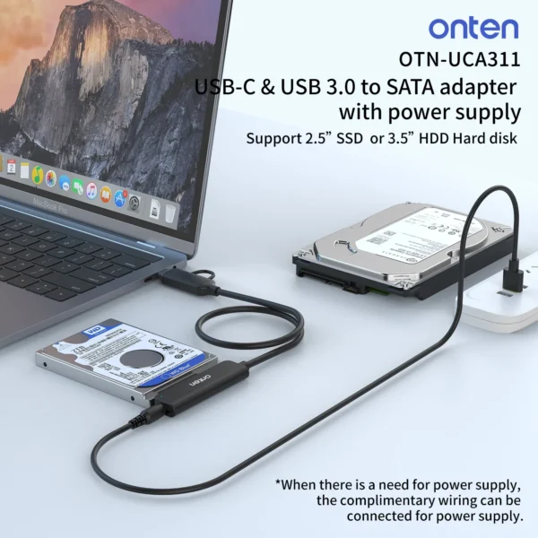 USB-C & USB 3.0 zu SATA Adapter – Onten OTN-UCA311