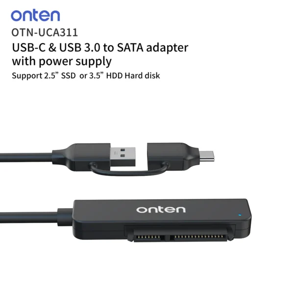 USB-C & USB 3.0 zu SATA Adapter – Onten OTN-UCA311