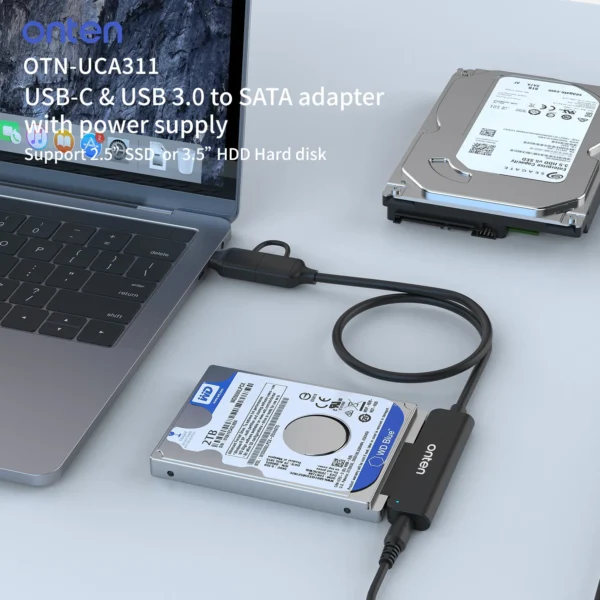 USB-C & USB 3.0 zu SATA Adapter – Onten OTN-UCA311