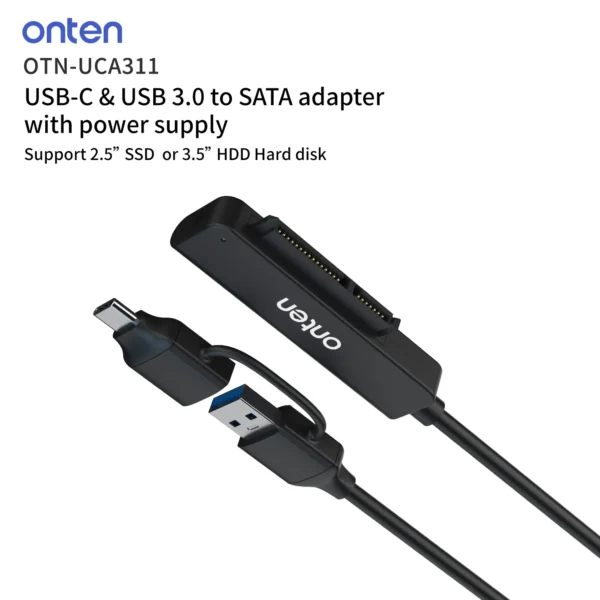 USB-C & USB 3.0 zu SATA Adapter – Onten OTN-UCA311