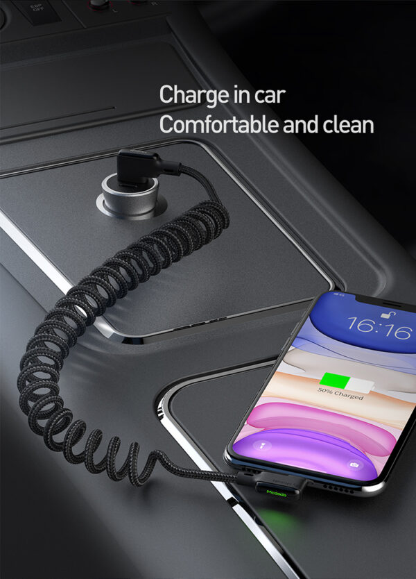 USB-A auf Lightning Spiral 1,8 m Datenkabel - CA-7300
