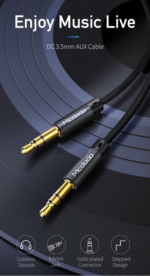 3.5mm AUX Audiokabel mit beidseitigem Stecker 1.2 m - Mcdodo CA-6640
