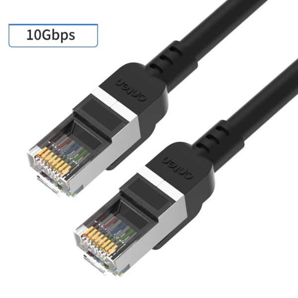 Netzwerkkabel CAT7 mit 10 Gbit/s Geschwindigkeit, Onten OTN-E701 – (Schwarz, verschiedene Längen)