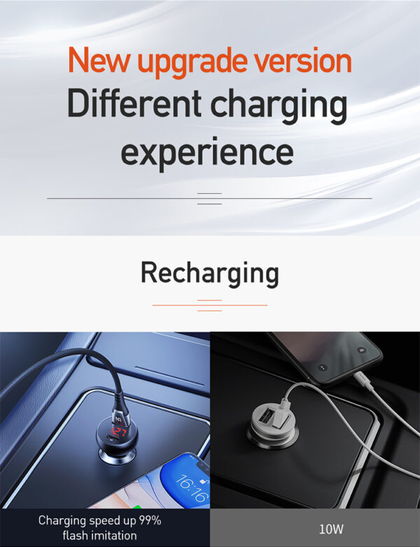 30W Auto-Ladegerät mit Digitalanzeige (PD + 5A Fast Charge) - Mcdodo CC-6810