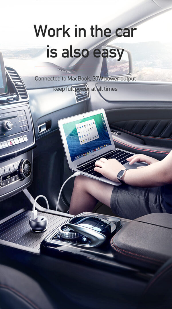 30W Auto-Ladegerät mit Digitalanzeige (PD + 5A Fast Charge) - Mcdodo CC-6810