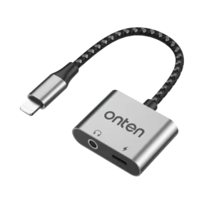 2-in-1 Lightning zu 3,5mm Audio + Ladeadapter – Onten OTN-132