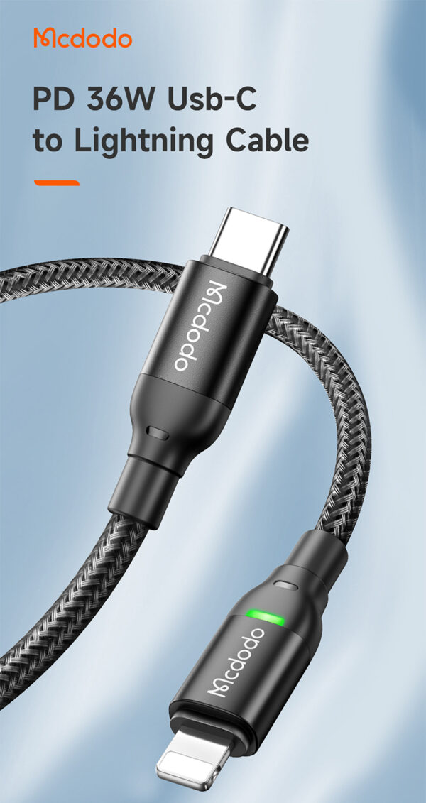 USB-C auf Lightning Kabel – 1.2 m, 60W Unterstützung, PD 36W für Apple - Mcdodo CA-2720