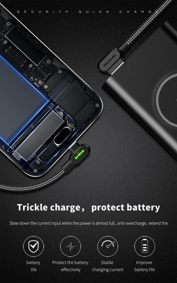 USB-A to Type-C 90° Fast Charging Cable 1.8m – Mcdodo CA-5282