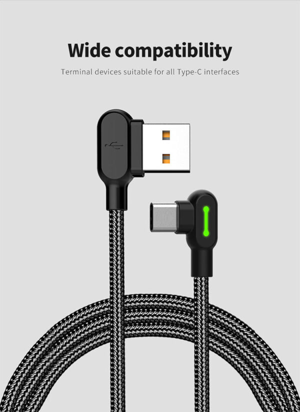 USB-A to Type-C 90° Fast Charging Cable 1.8m – Mcdodo CA-5282
